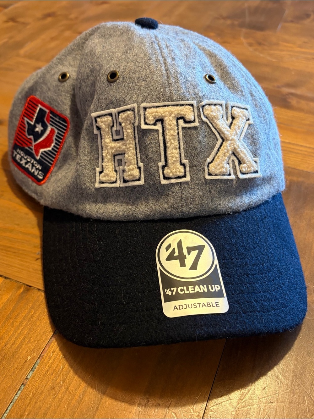 Houston Texans 47 Brand Clean Up Gray Buckle Back Adjustable Men’s Hat NWT